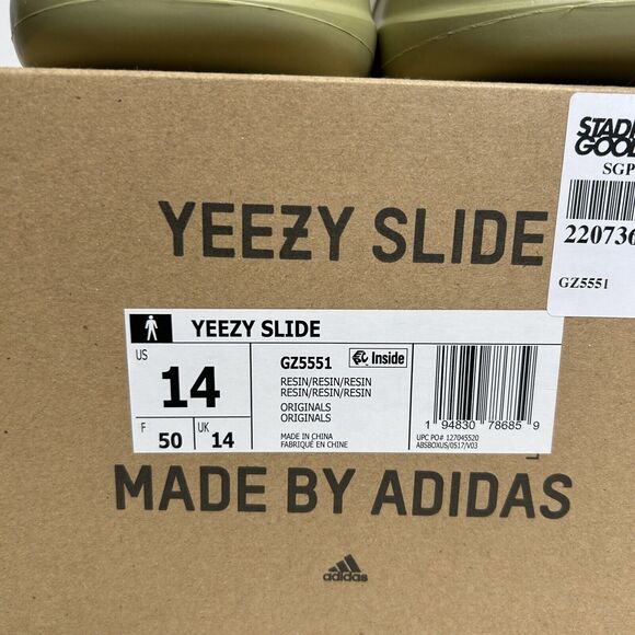 Adidas Yeezy Slide “Resin” GZ5551 Men’s 14 New